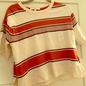 Loft short sleeve striped top